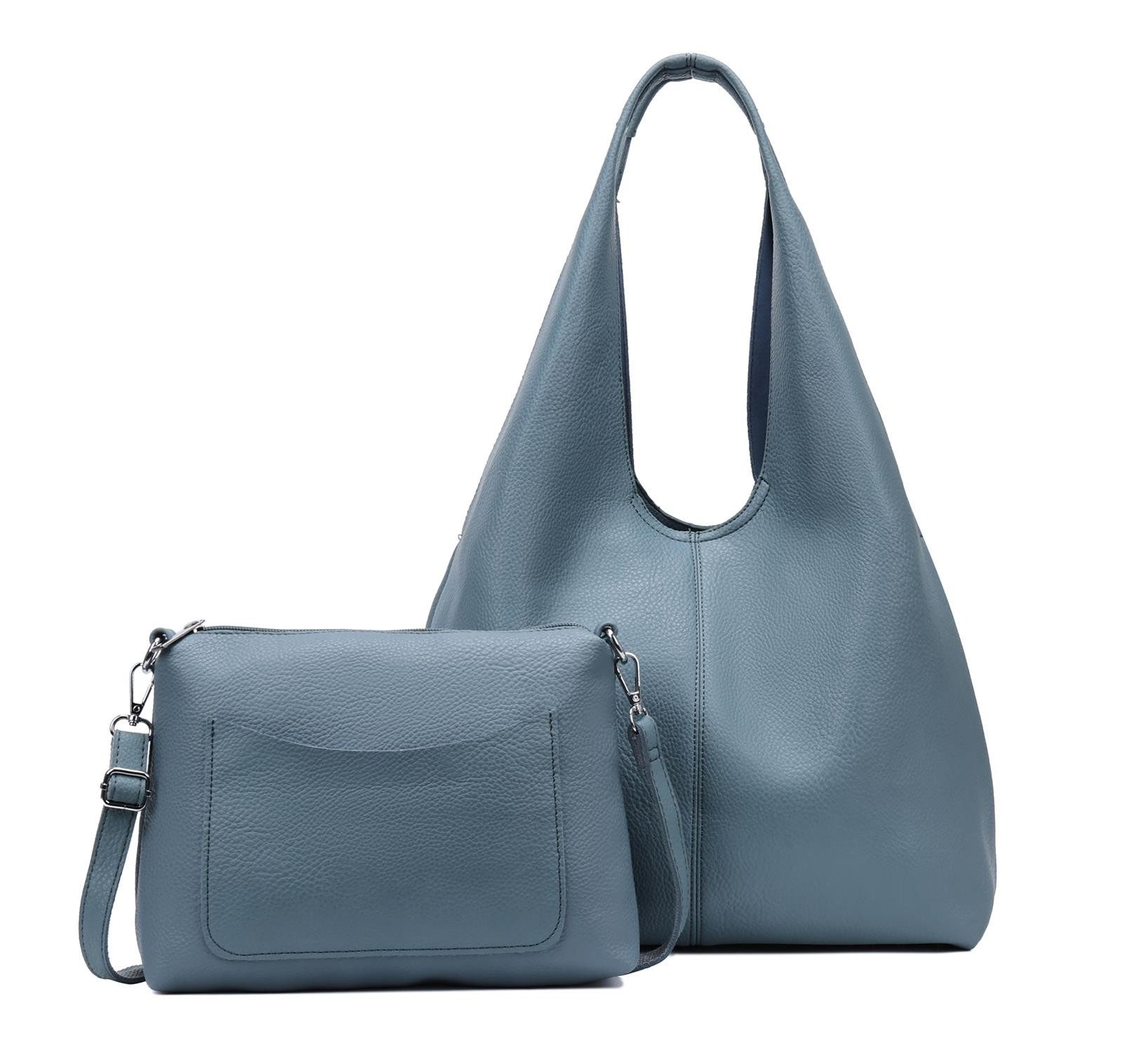 Schultertasche DAMEN XXL SHOPPER Set HOBO Cross Over Body Bag Umhängetasche Beutel