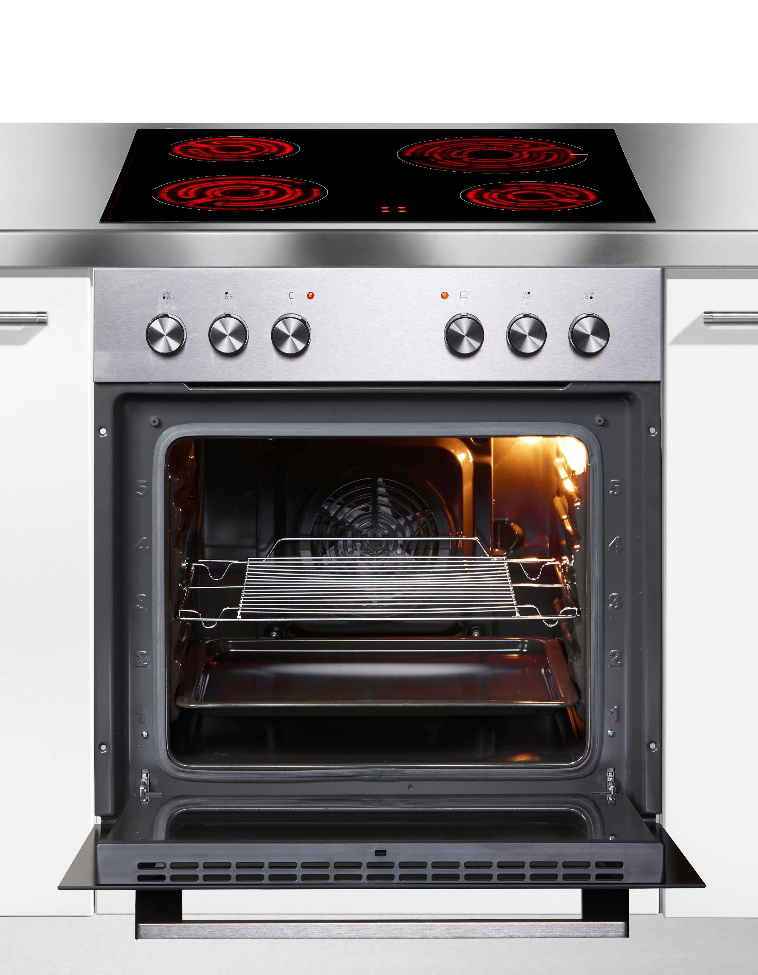 Amica Elektro-Herd-Set EHC 933 041 E, Steam Clean, Zuverlässiger Kochkomfort für den täglichen Küchenalltag