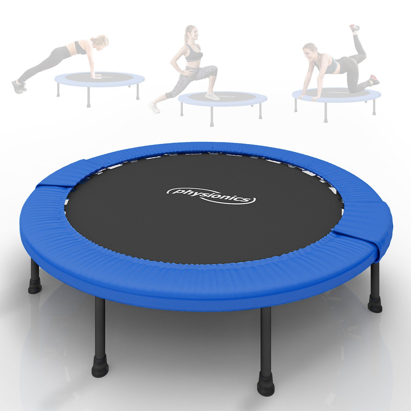 Physionics Fitnesstrampolin Fitness Trampolin - Durchmesser : 81cm/91cm/96cm/102cm/114cm/122cm, Ø 81 cm, (Trampolin in der Größe Ihrer Wahl als Bausatz zur Selbstmontage), Erhältlich in verschiedenen Durchmessern: 32, 36, 38, 40, 45, 48 Zoll