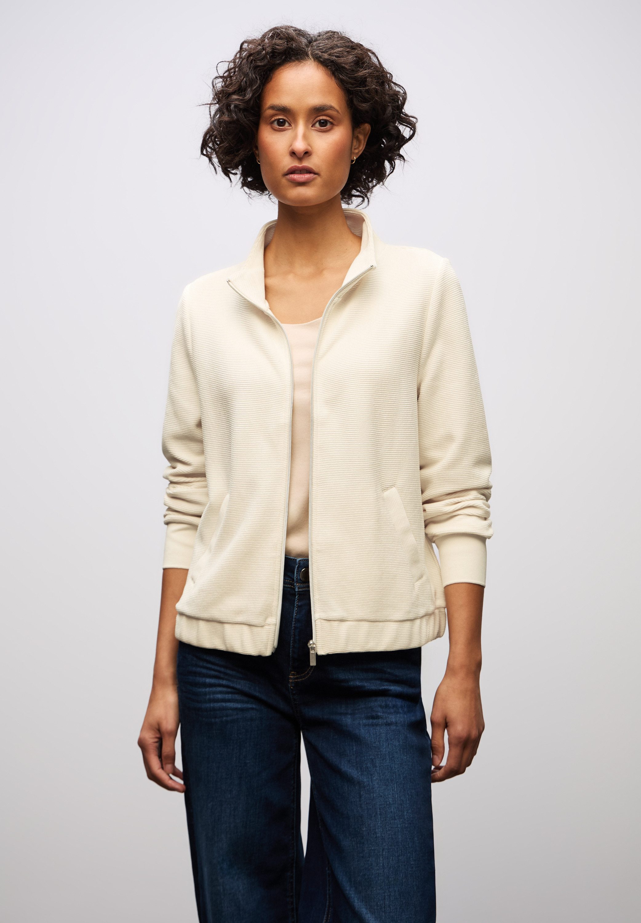 STREET ONE Sweatjacke mit elastischem Bund günstig online kaufen