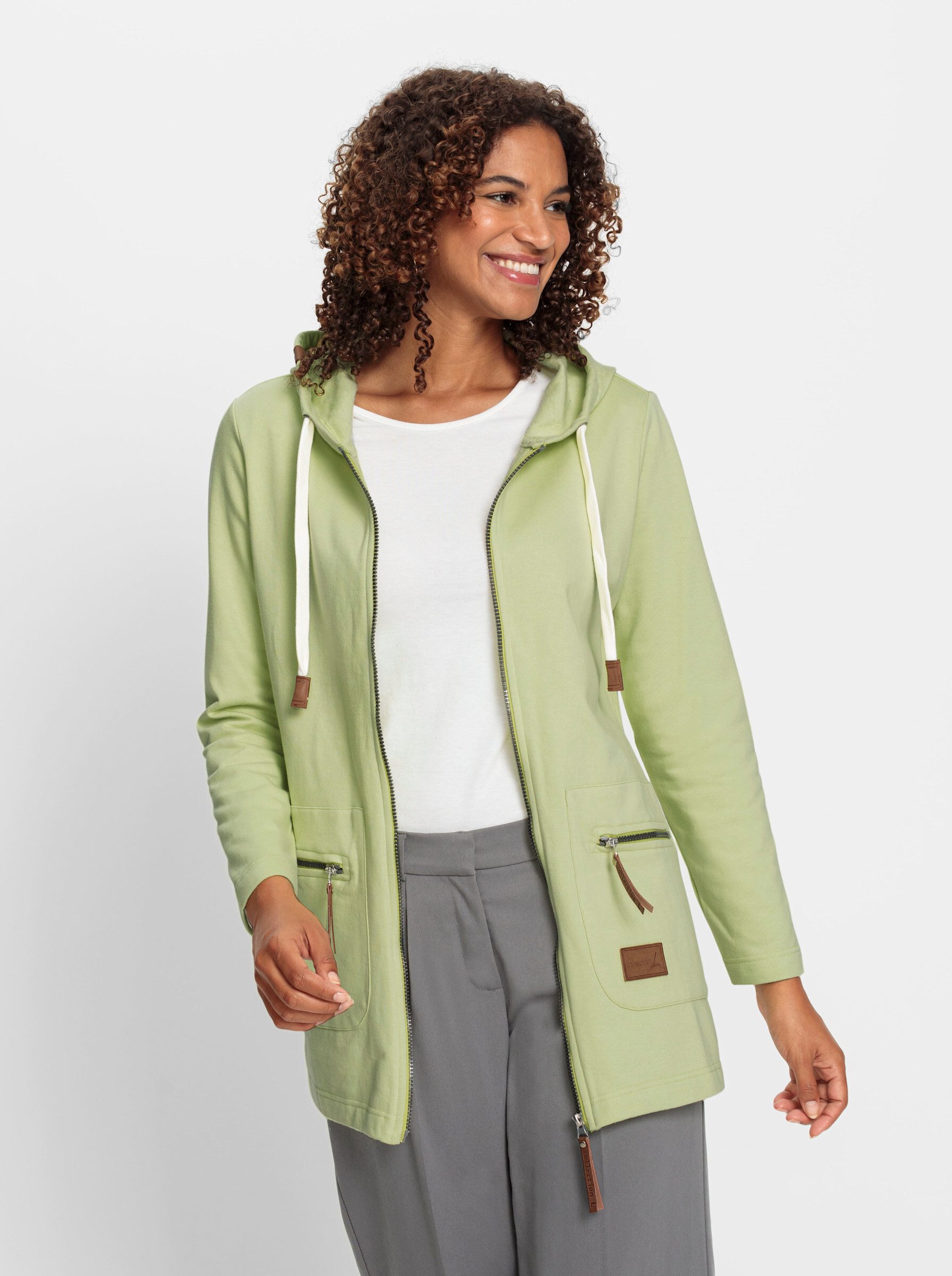 Casual Looks Shirtjacke "Sweatjacke", (1 tlg.) günstig online kaufen