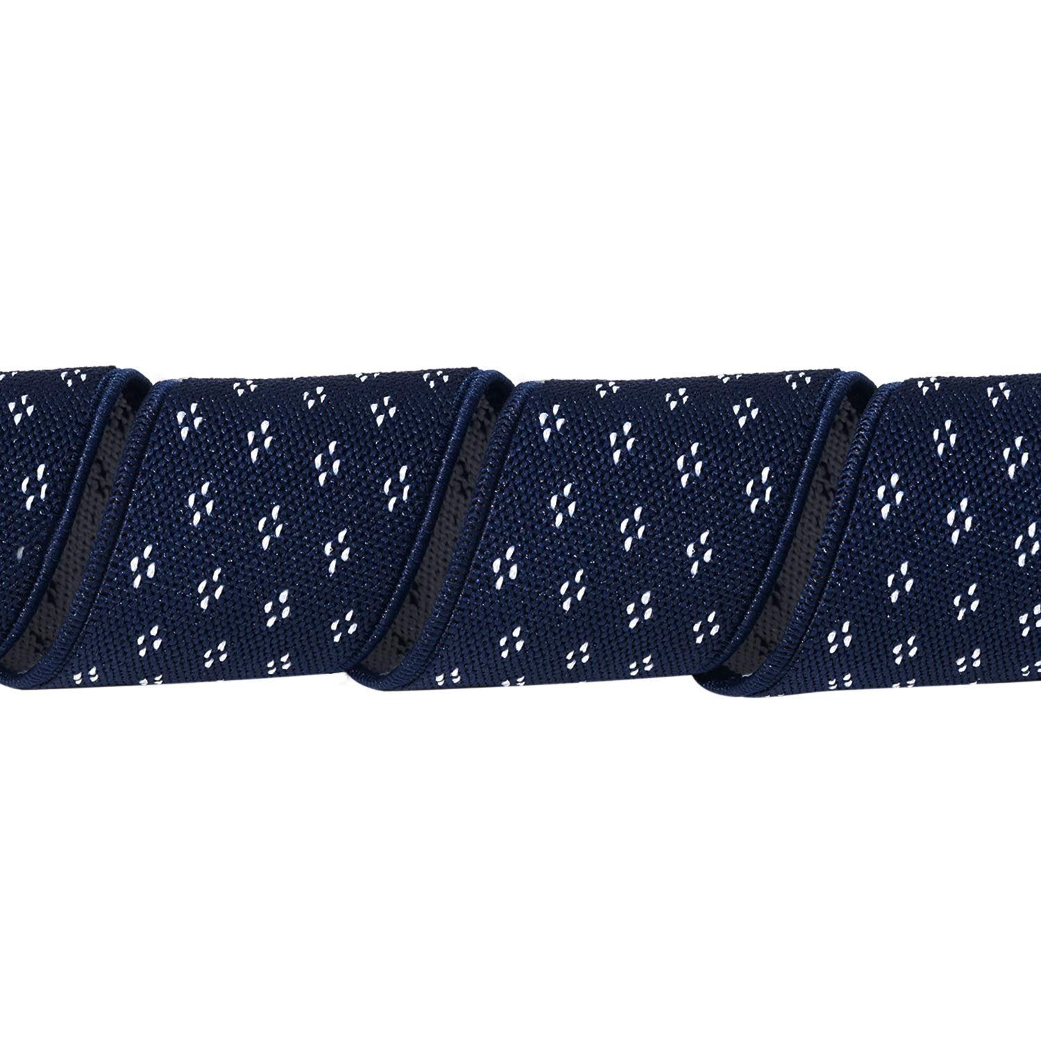 DonDon Hosenträger für Herren 3,5 cm breit 4 Clips mit braunem Leder längenverstellbar (1-St) Y-Form, verstellbar mit Clipverschluß, elastisch – Bild 3 von 5