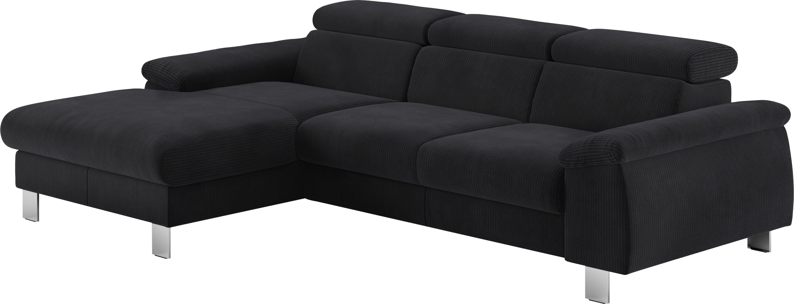 COTTA Ecksofa "Komaris L-Form, B: 244 cm" mit Kopfteilverstellung, optional günstig online kaufen