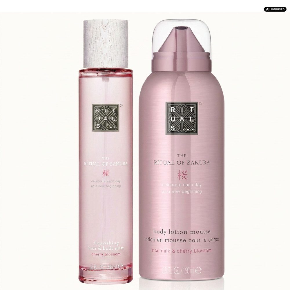 Rituals Körperspray Rituals Sakura Pflege & Duft Duo, Kombination aus Körperspray und Body Mousse