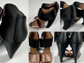 PRADA Prada Iconic Retro Satin Sandals Shoes Slingback Schuhe Peep Open Toe Pumps