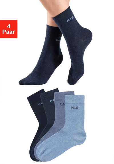 H.I.S Socken (4-Paar) ohne einschneidendes Bündchen