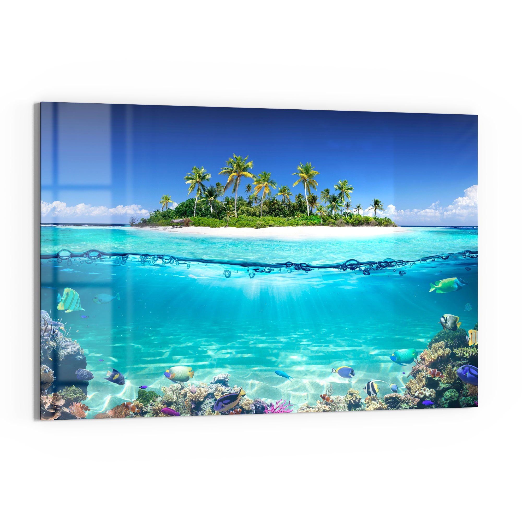 DEQORI Glasbild 'Insel im tropischen Meer', günstig online kaufen