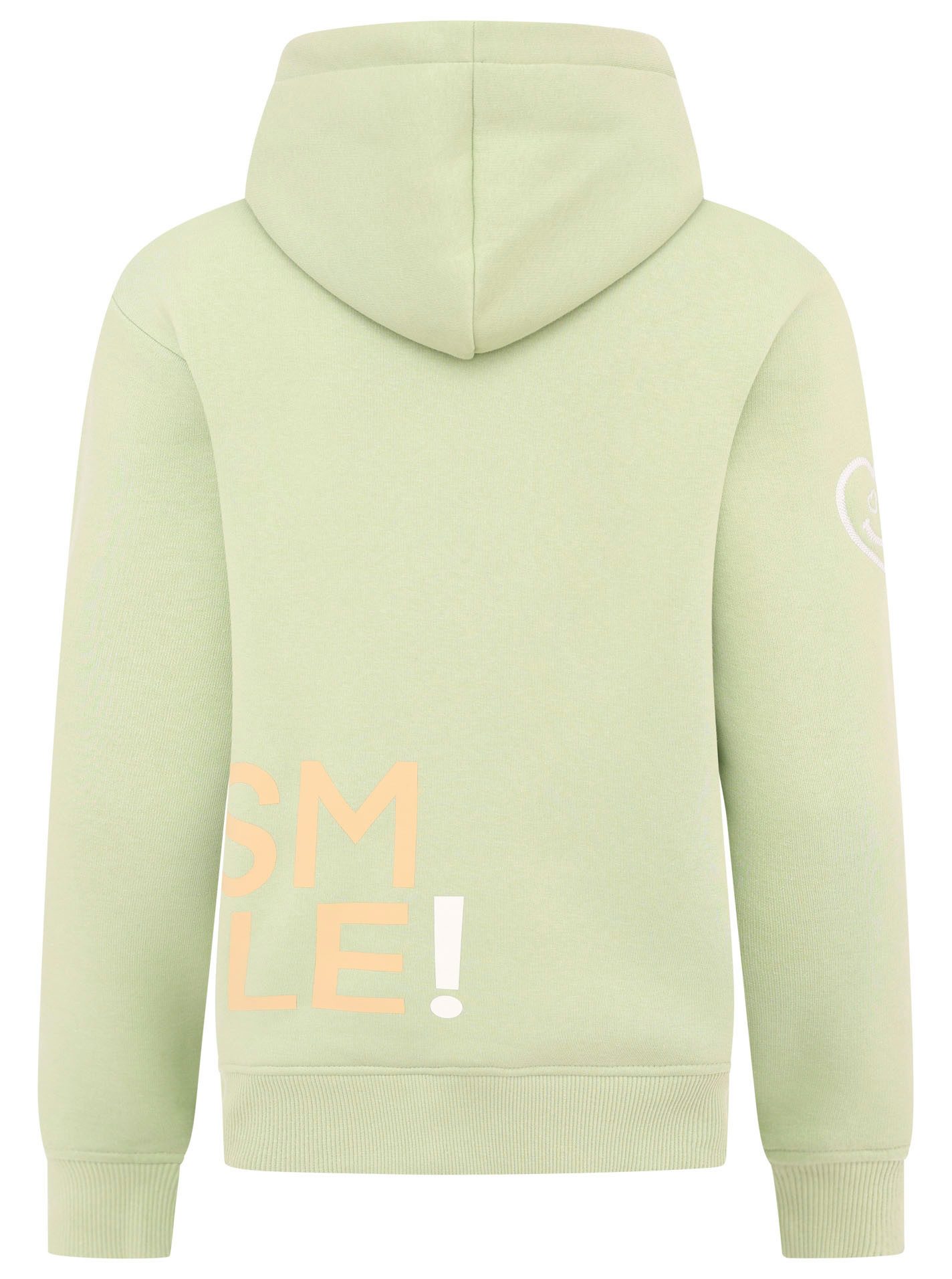 Zwillingsherz Hoodie "Alissa" Langarm, Kapuze, Neon-Details, Kordelzug, Frontprint, Kängurutasche – Bild 4 von 5