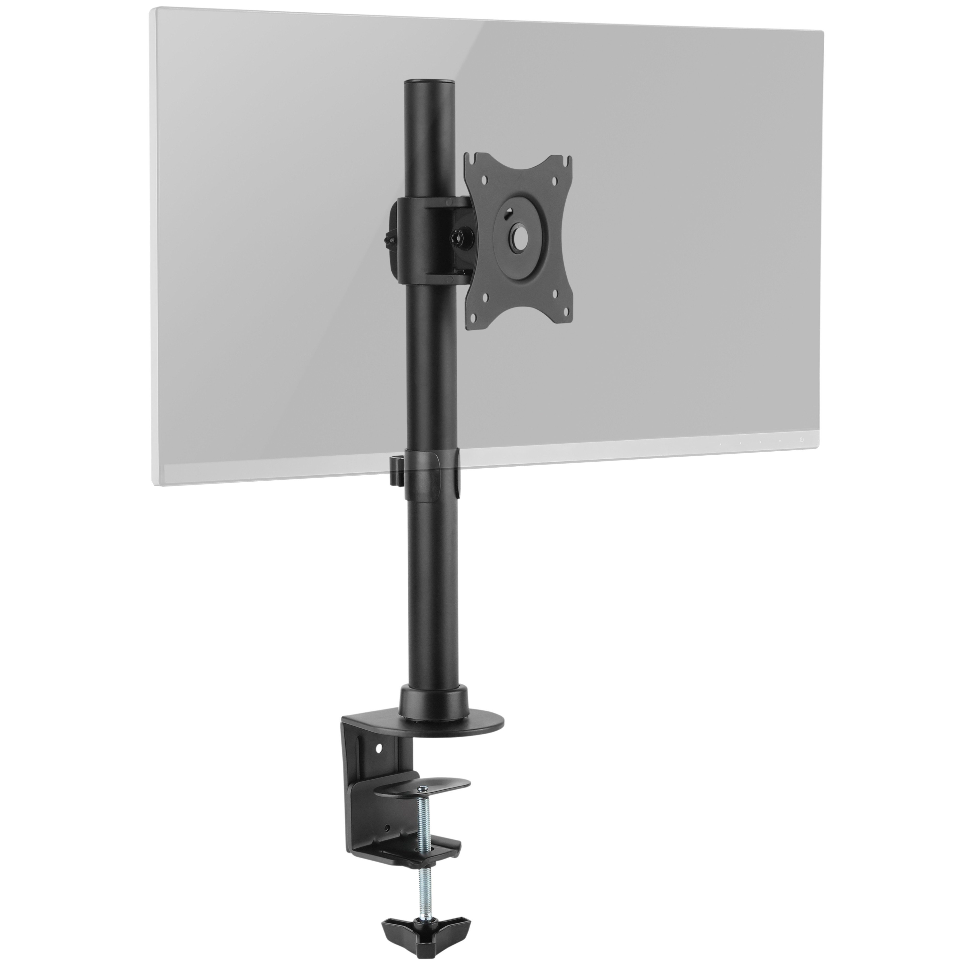 RICOO Monitor-Halterung Monitor Tischhalterung neigbar schwenkbar TS7011, (bis 29 Zoll, VESA 75x75 und 100x100, 1-tlg., 10 kg Belastbarkeit, Für ca.33-74 cm (13"-29) Bildschirm-Diagonale, neigbar +45°/-45°, schwenkbar bis zu 90°, vertikal verstellbar)