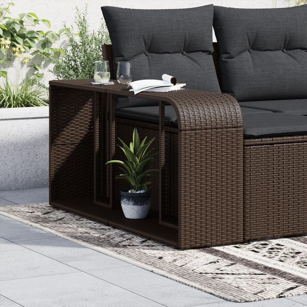 vidaXL Regal Outdoor-Rgale 2 Stk. Braun Poly Rattan, 1-tlg.