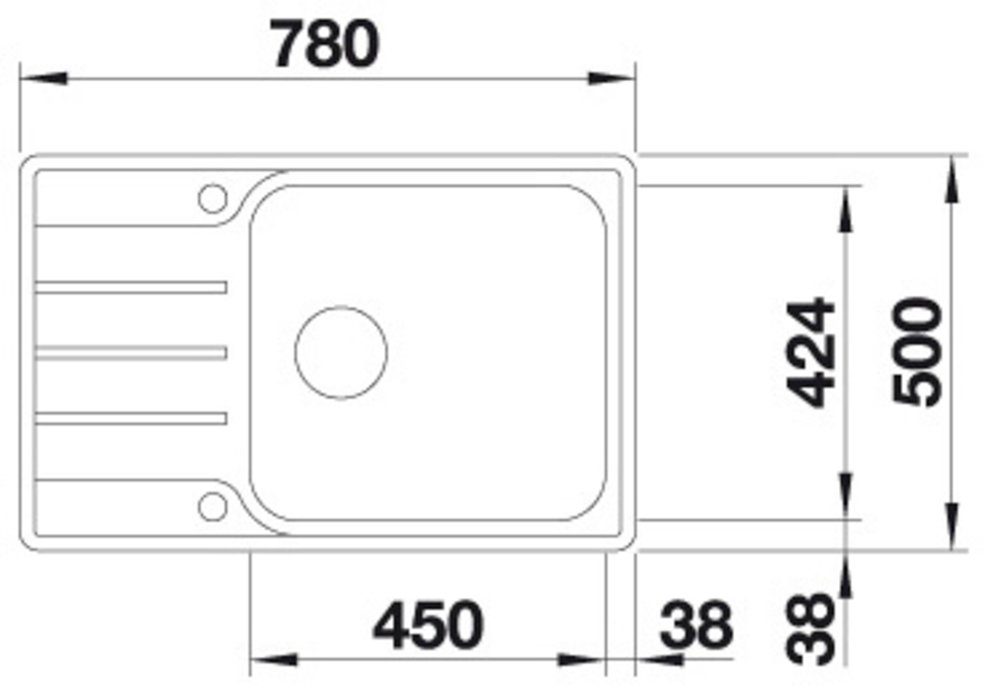 Blanco Edelstahlspüle cm, S-IF geeignet St), eckig, (1 Compact, 50/78 zum 6 XL Einbau LEMIS wechselseitigen