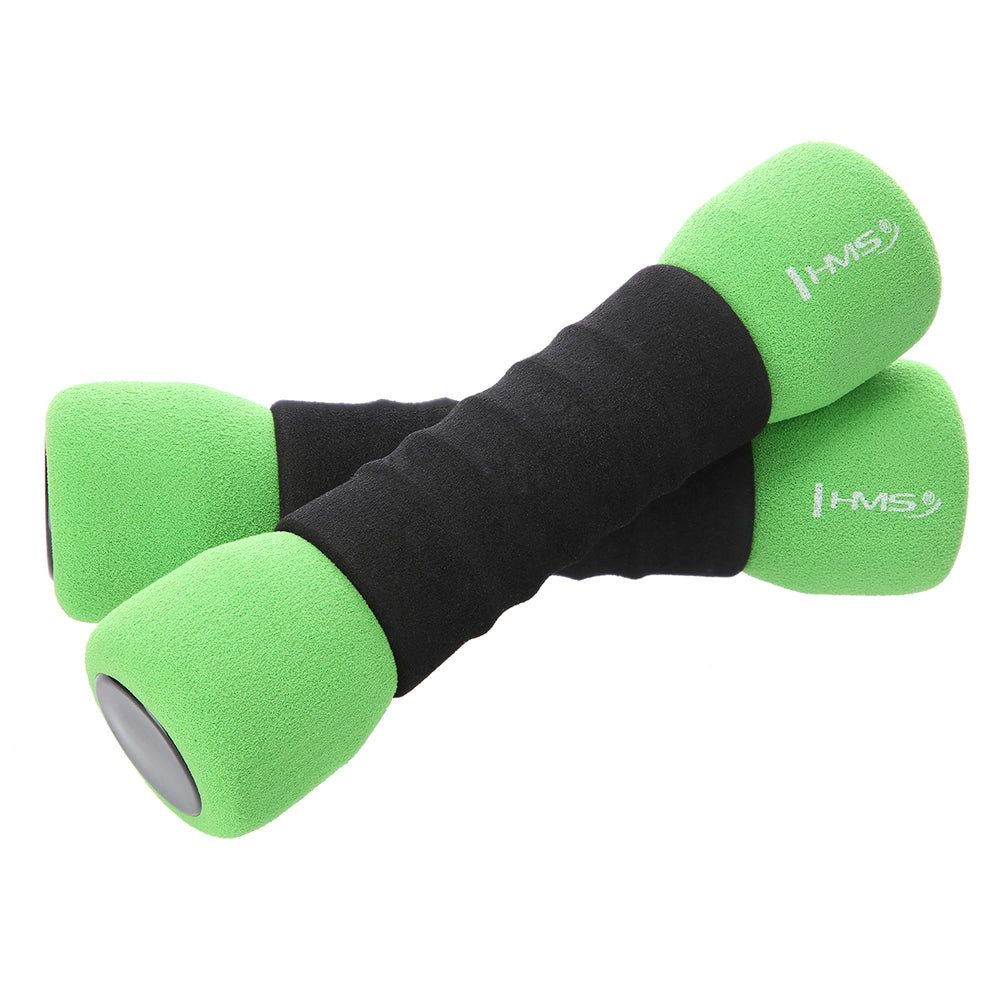 HMS Kurzhantel Aerobichanteln Schaumstoffhanteln Fitnessgewichte, (Spar-Set), Schaumstoffummantelung, Griffmulden, Paar 2 x 1,5 kg