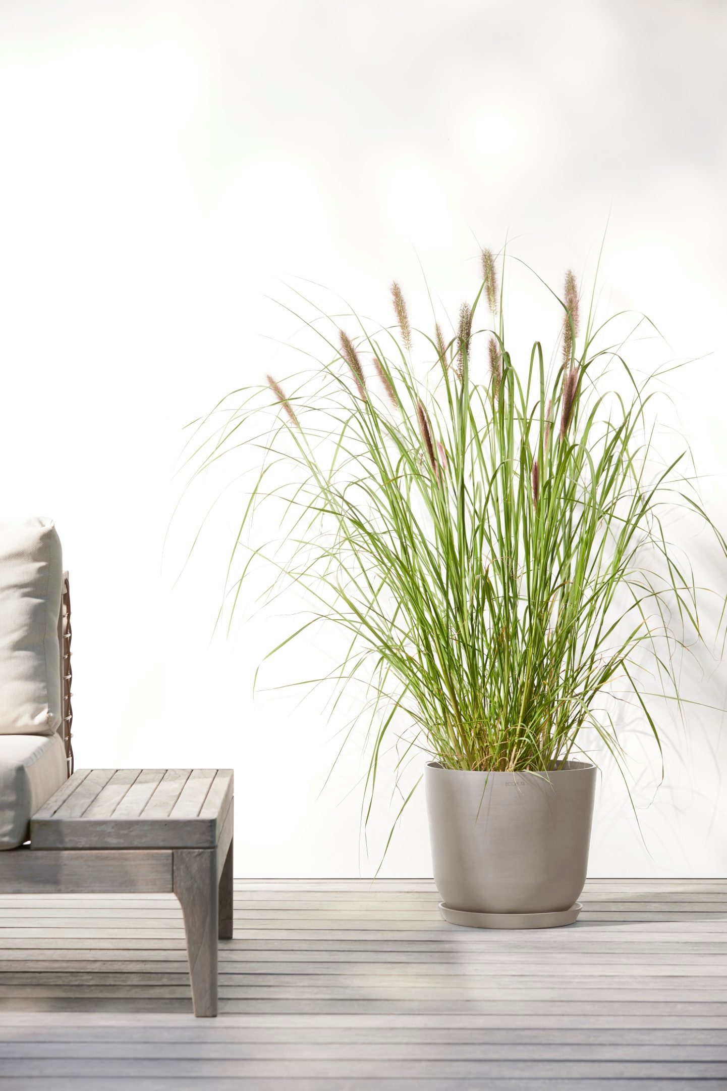ECOPOTS Blumentopf Oslo 25 + Wassersystem Taupe, für innen und außen: frost günstig online kaufen