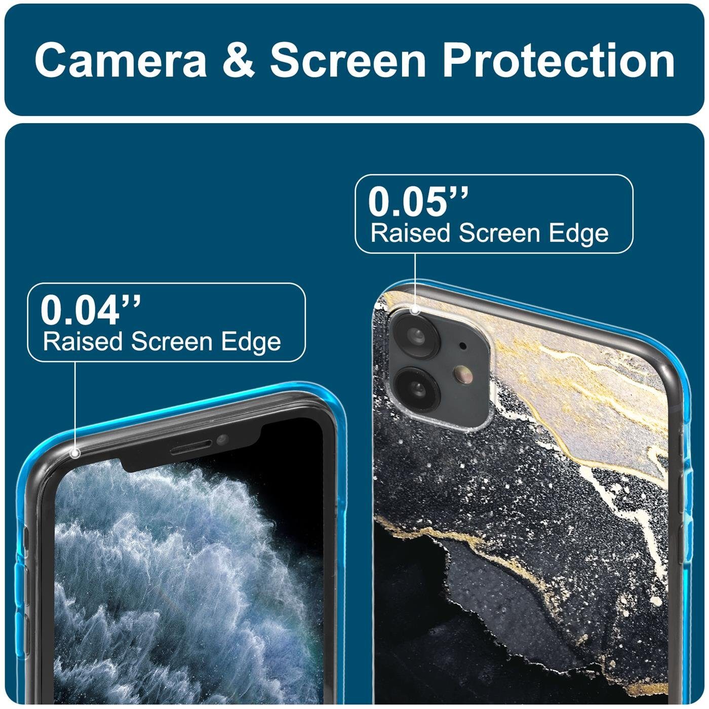 CoolGadget Handyhülle Marmor Slim Case für iPhone 11 6,1 Zoll, Hülle Dünne Silikon Schutzhülle für Apple iPhone 11 Hülle