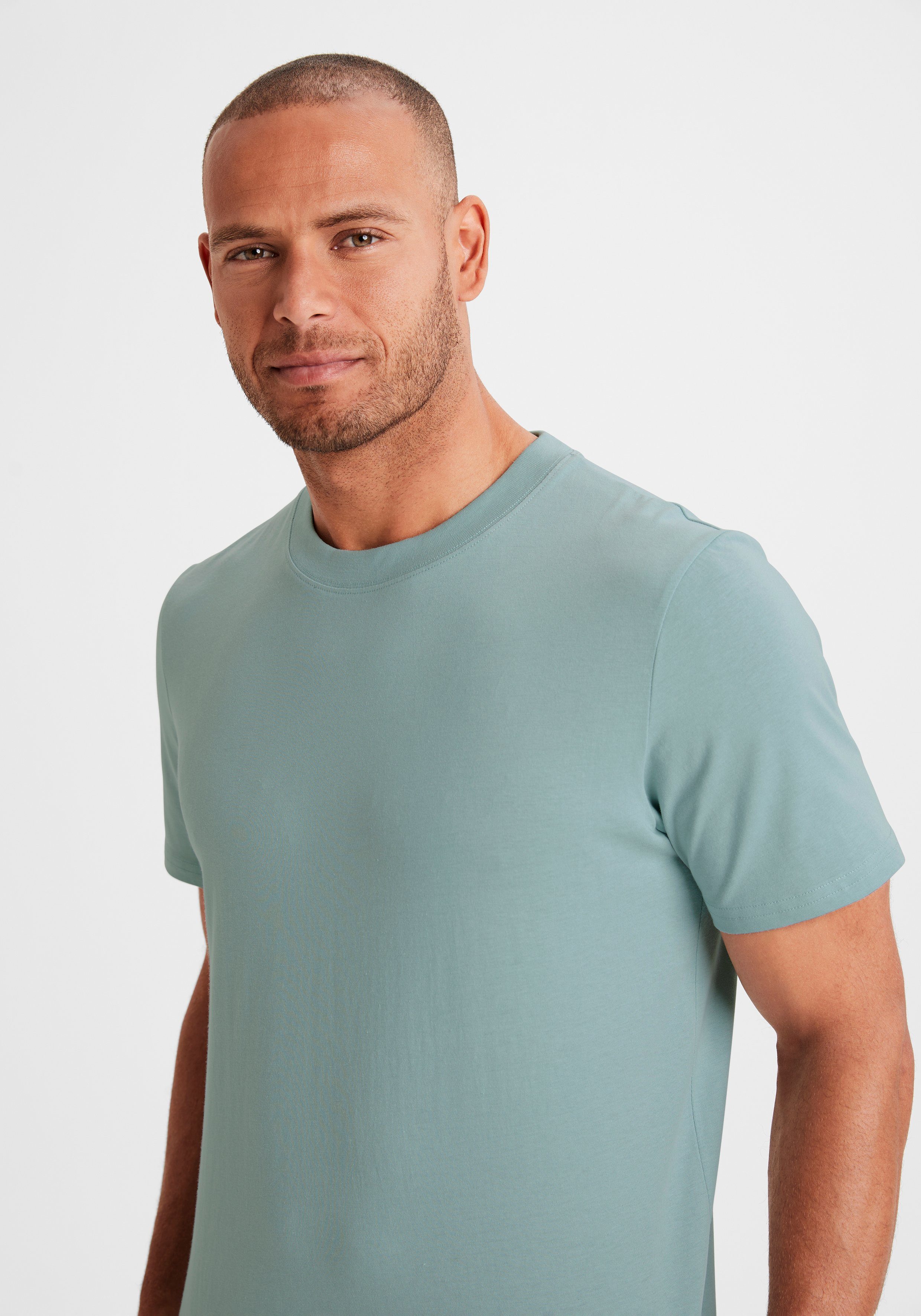 KangaROOS T-Shirt (2er-Pack) klassischer stein Form Must-Have in ein mint 