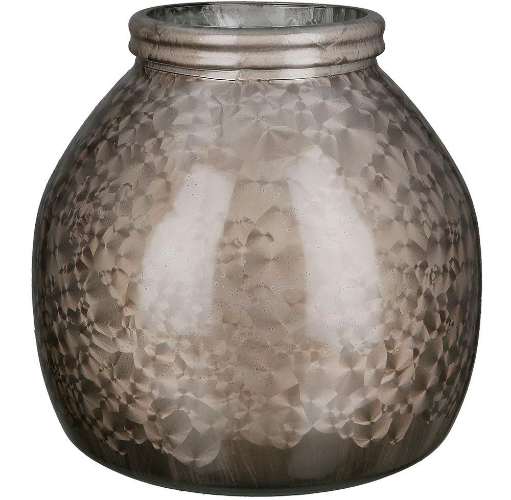GILDE Tischvase Vase Montana, bauchig, aus Glas, Höhe ca. 20 cm (1 St), Europäische Herstellung, aus recyceltem Material