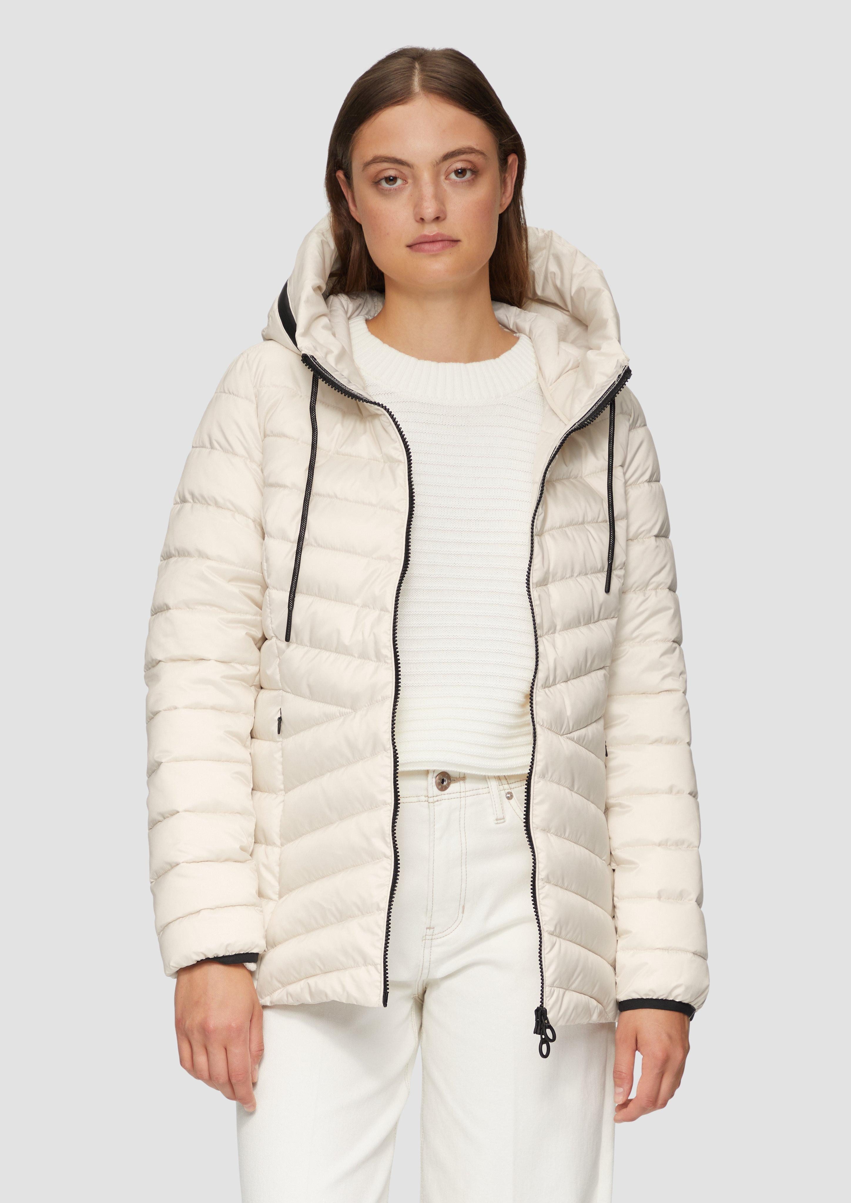 Funktionsjacke Leichte Steppjacke mit Logo-Kapuze