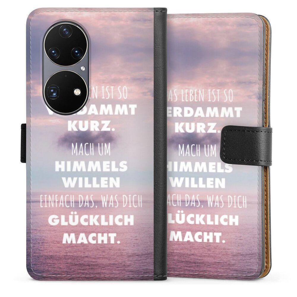 DeinDesign Handyhülle »Glück Spruch Statement Das Leben Ist So Verdammt
