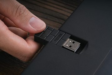 8bitdo Retro Mechanical Keyboard, Hot Swappable Gaming Keyboard, QWERTY Tastatur (Hot-Swappable-Schalter, Retro-Schreibmaschinen-Design)