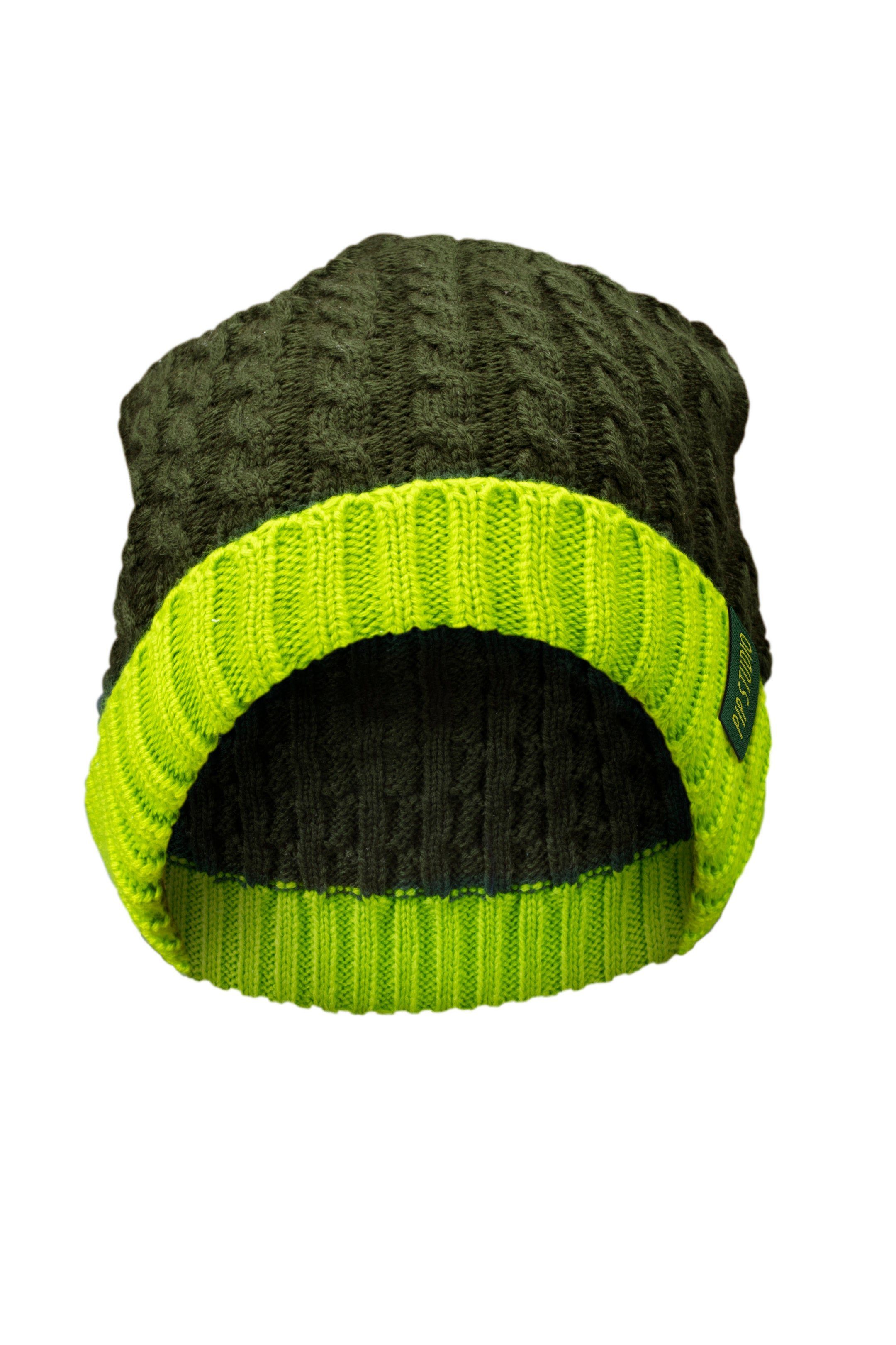 Grün Colorblock Beanie Beautycase