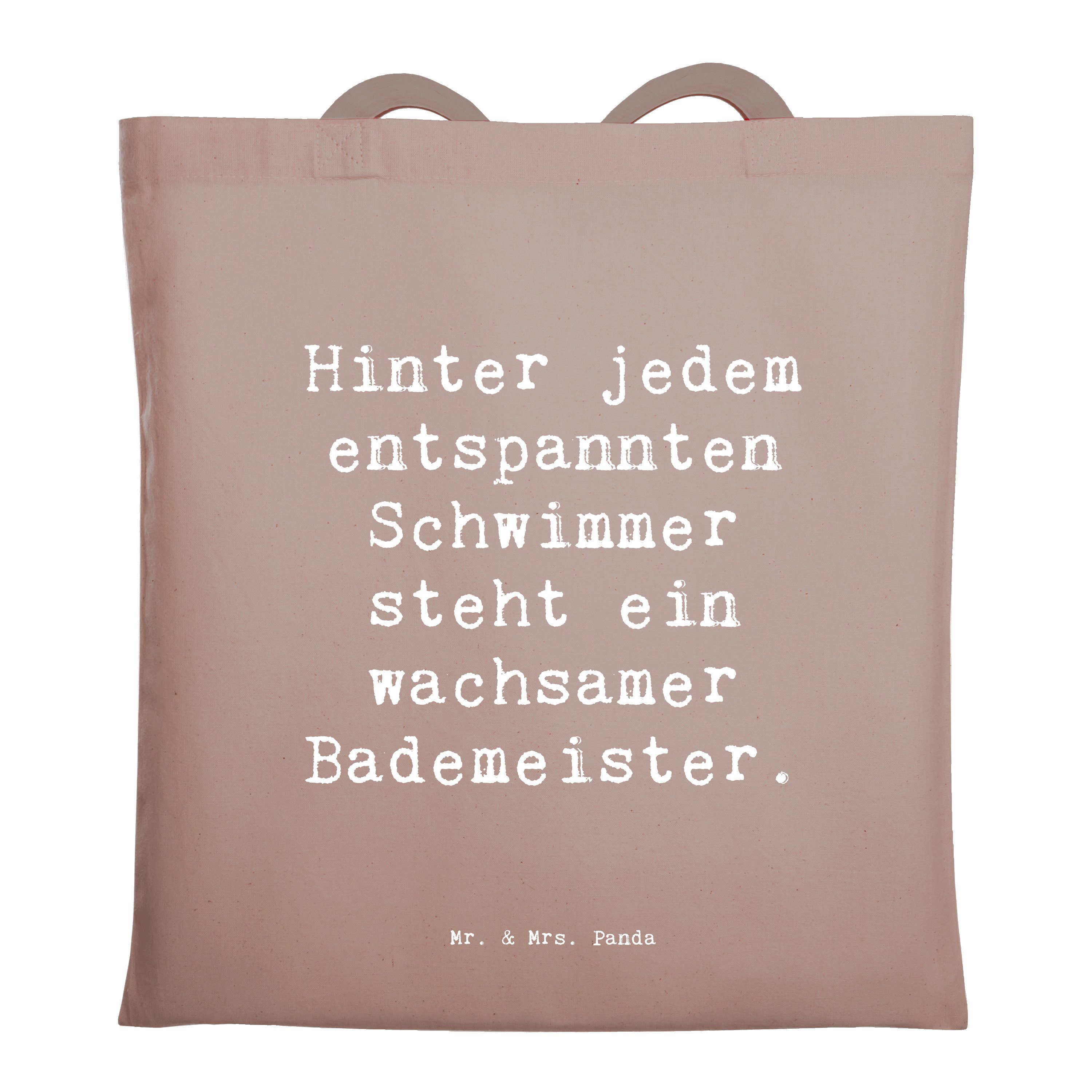Tragetasche Spruch Bademeister schützend - Braun Pastell - Geschenk, See Bademeis