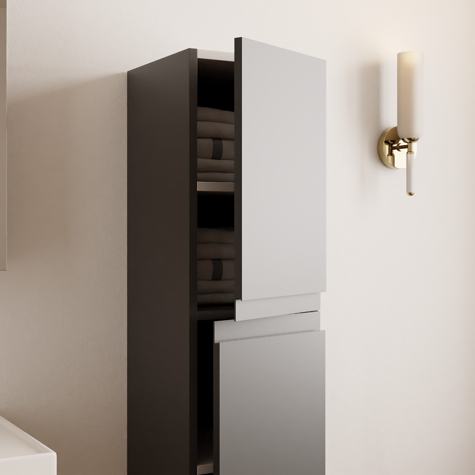 Karen Badmöbel-Set Hochschrank Lara, (Komplett-Set, Standartmäßig 3-Teilig günstig online kaufen