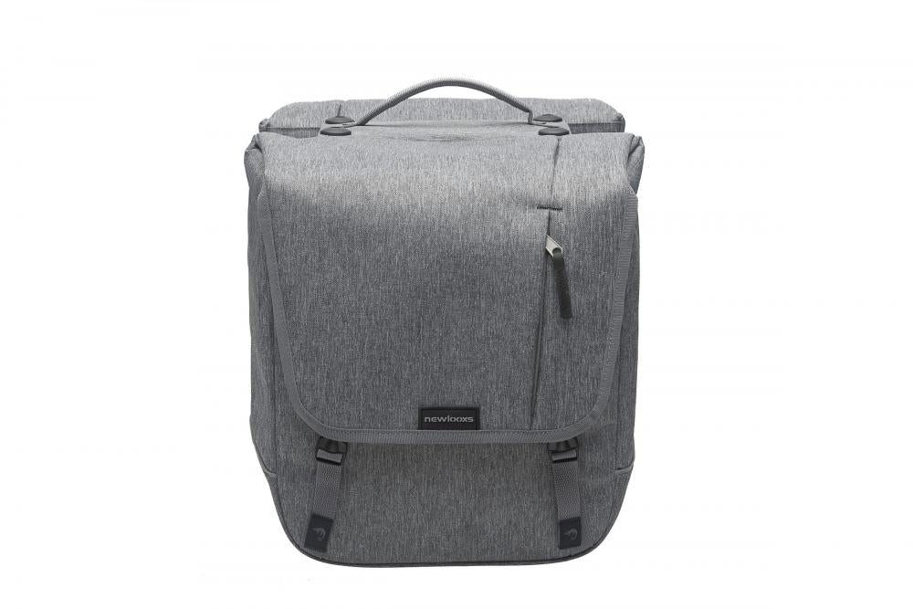newlooxs Fahrradtasche New Looxs Doppeltasche Nova Double Racktime grey 35x35x15 cm 32l