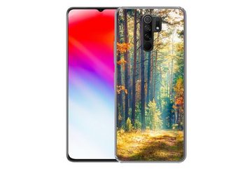 MuchoWow Handyhülle Wald - Sonne - Natur - Herbst, Phone Case, Handyhülle Xiaomi Redmi 9, Silikon, Schutzhülle