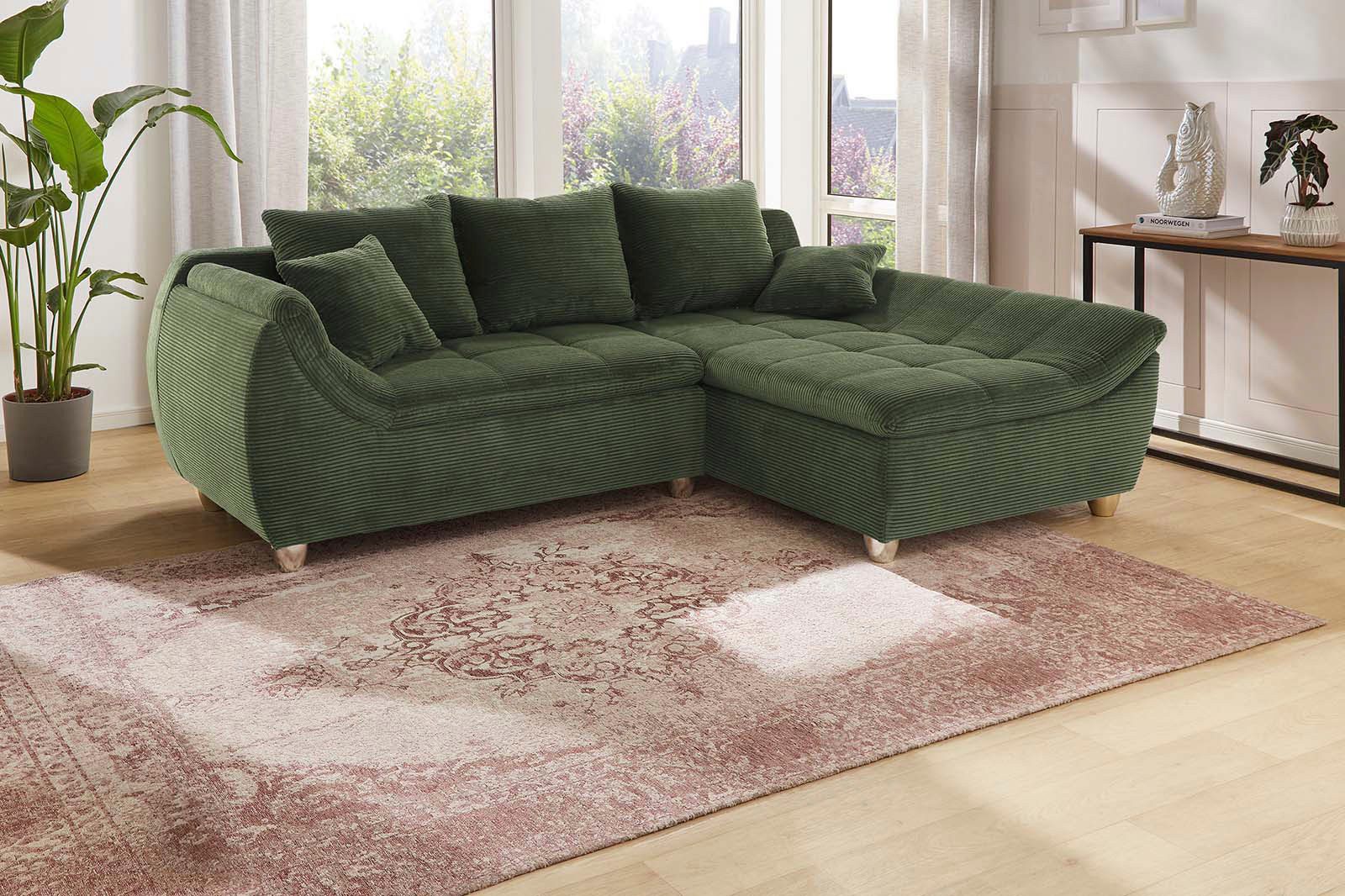 Jockenhöfer Gruppe Ecksofa Genua L-Form, B: 250 cm, mit 2 Zierkissen