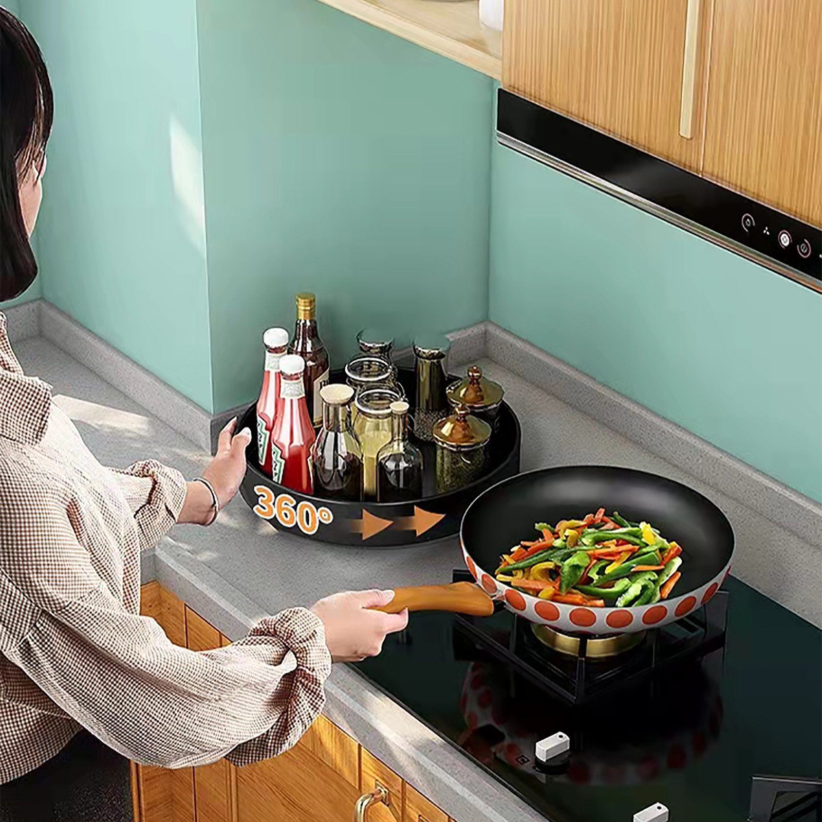 CALIYO Gewürzregal Gewürzregal, ein Großes Küchenregal aus Edelstahl um 360 günstig online kaufen