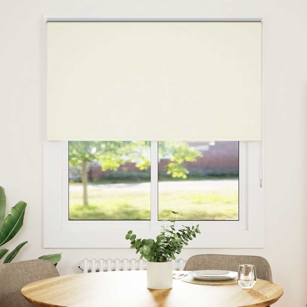 Verdunklungsrollo Verdunkelungsrollo 120x130cm Cremeweiß, furnicato, Sichtschutz-Plissee mit Kettenverbinder für Büro und Wohnzimmer