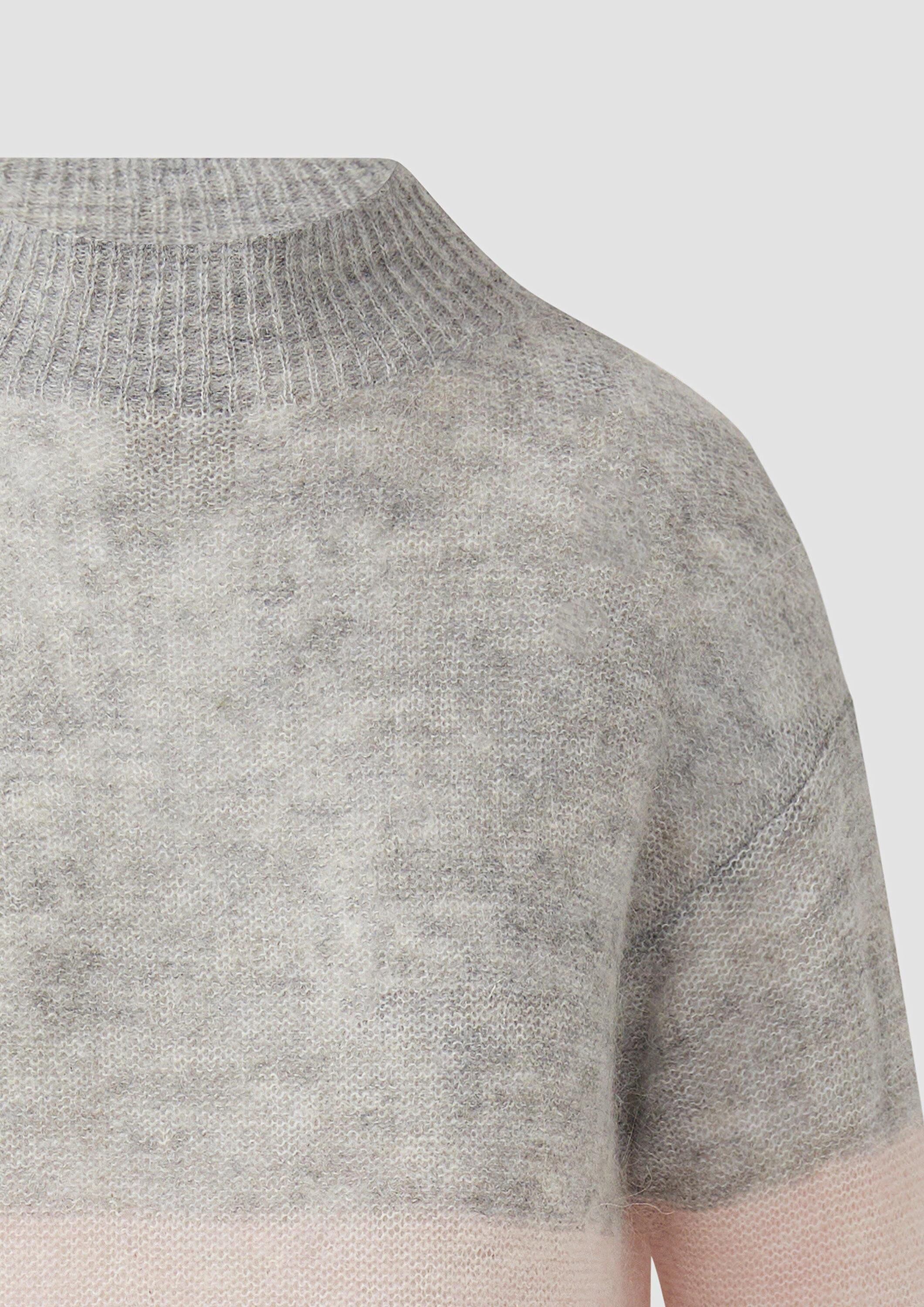 s.Oliver Longpullover Strickpullover Leichter Alpakamix-Pullover mit Colour-Blocking und Pailletten