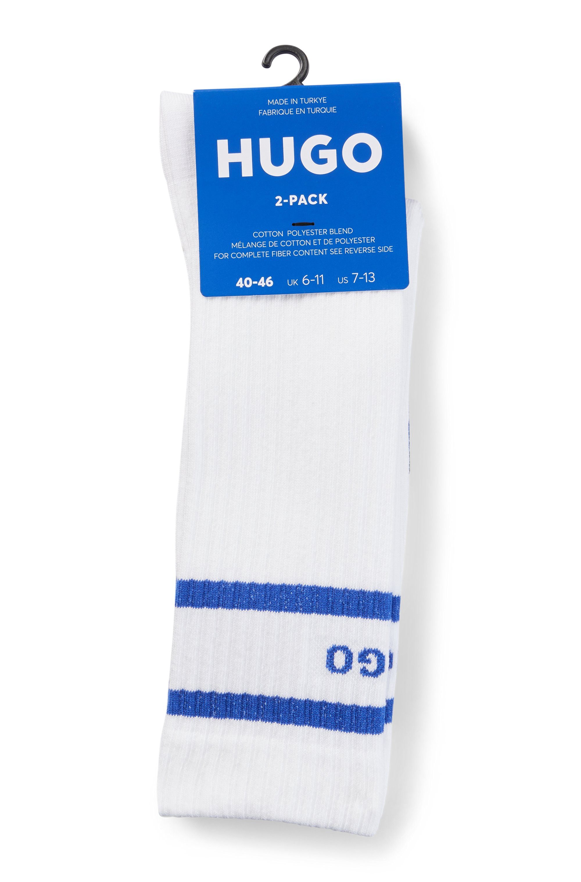 HUGO Blue Freizeitsocken 2P SK BLUE STRIPE CC (2-Paar) Unisex Sportsocken High