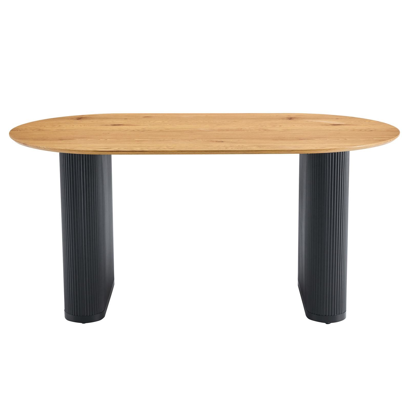 IDIMEX Esstisch MAXIM, moderner Esszimmer 160 x 90 cm Tisch oval mit Lamell günstig online kaufen