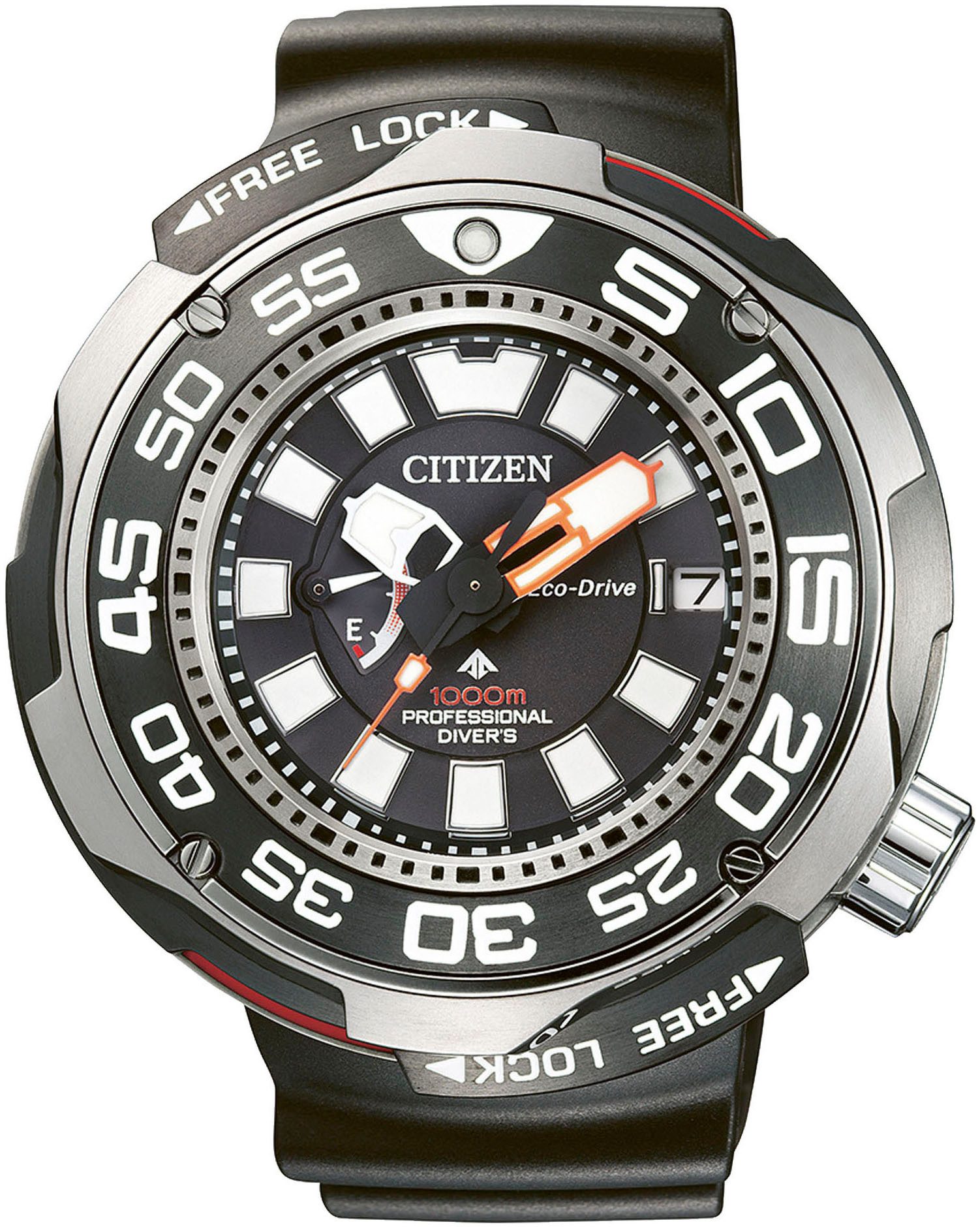 Citizen Taucheruhr Promaster Professional Diver 1000, Armbanduhr, Herrenuhr, Solar, bis 100 bar wasserdicht, Saphirglas
