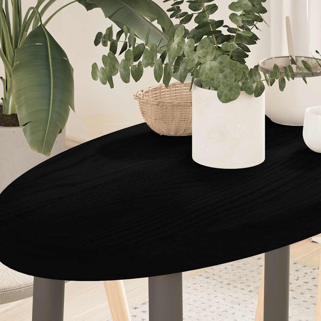 vidaXL Tischplatte Tischplatte Dunkelbraun 80x40x4 cm Massivholz Eiche Oval (1 St)