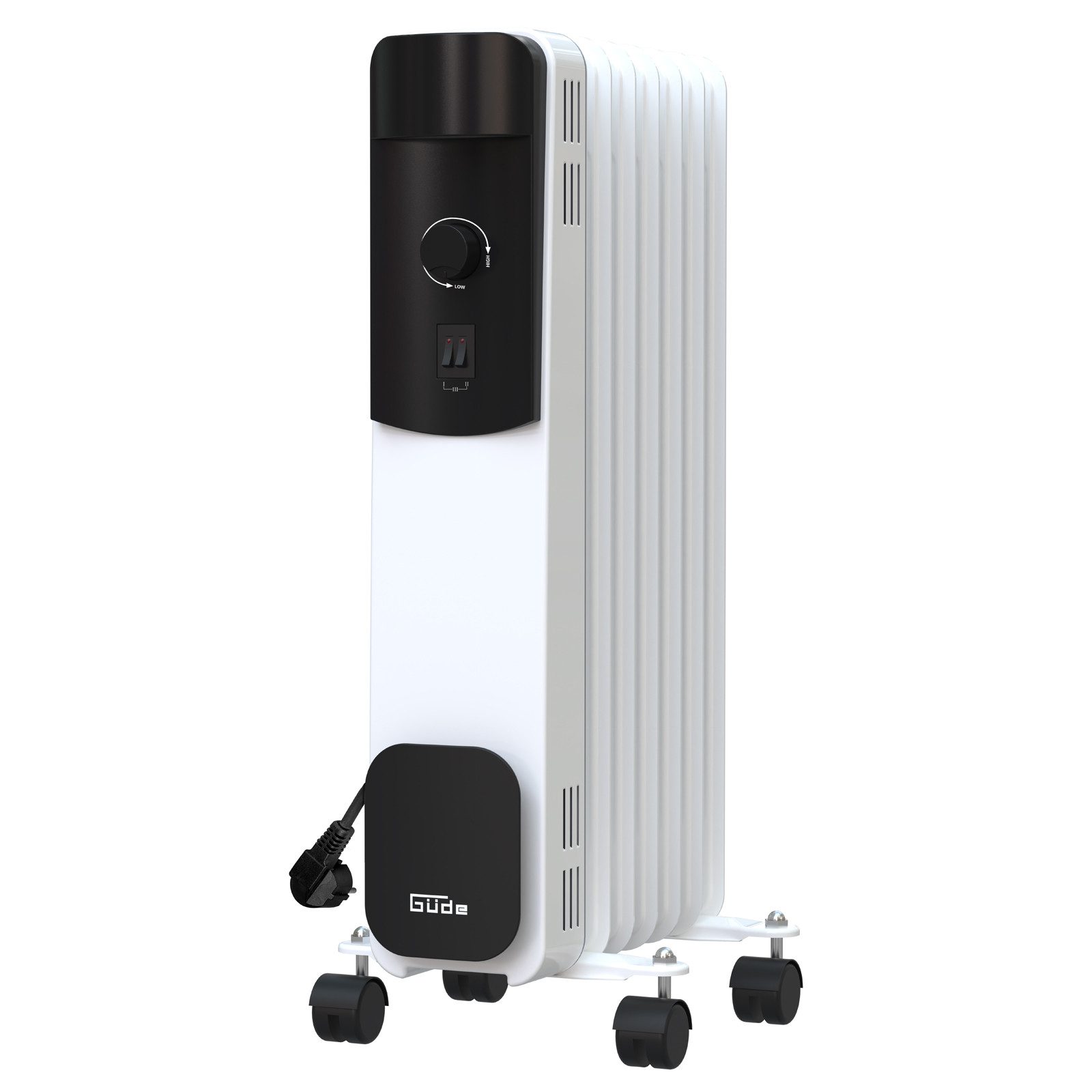 Güde Ölradiator 7 Lamellen Thermostat Energiesparend Konvektor Elektroheizung 1500 W, 1500 W