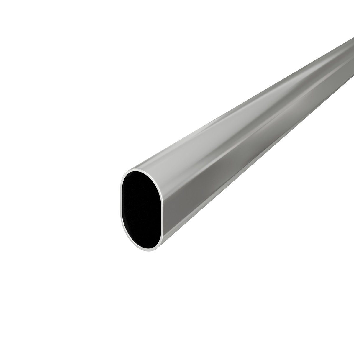 Möbelbeschlag Stahlstange 30x15x1,2 Ovalrohr Schrankstange 1m