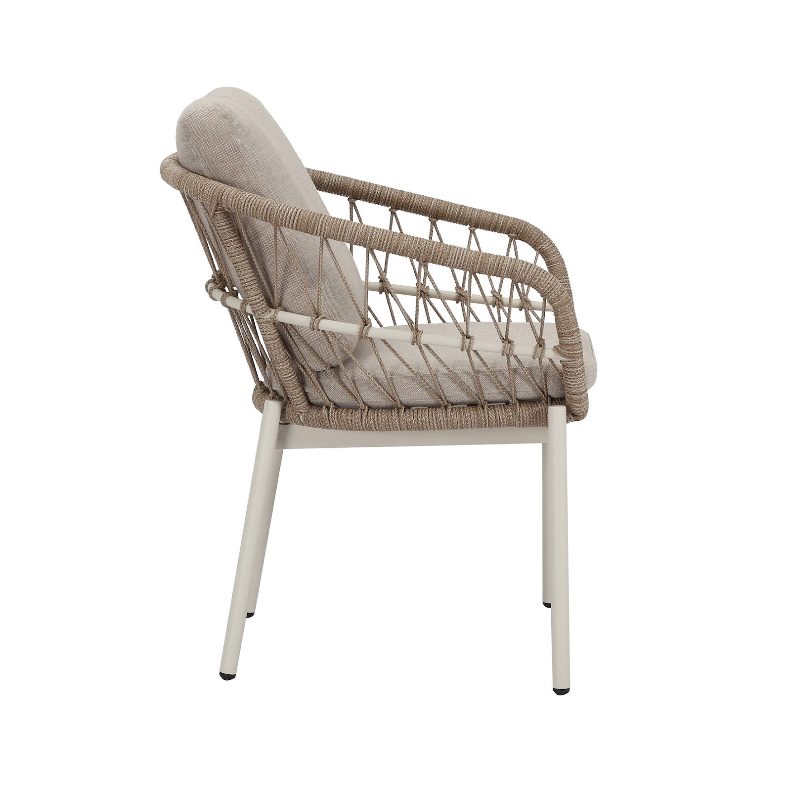 Best Freizeitmöbel Gartenstuhl Best Tropea Outdoor Dinning Stuhl Gartenstuhl Sand Aluminium