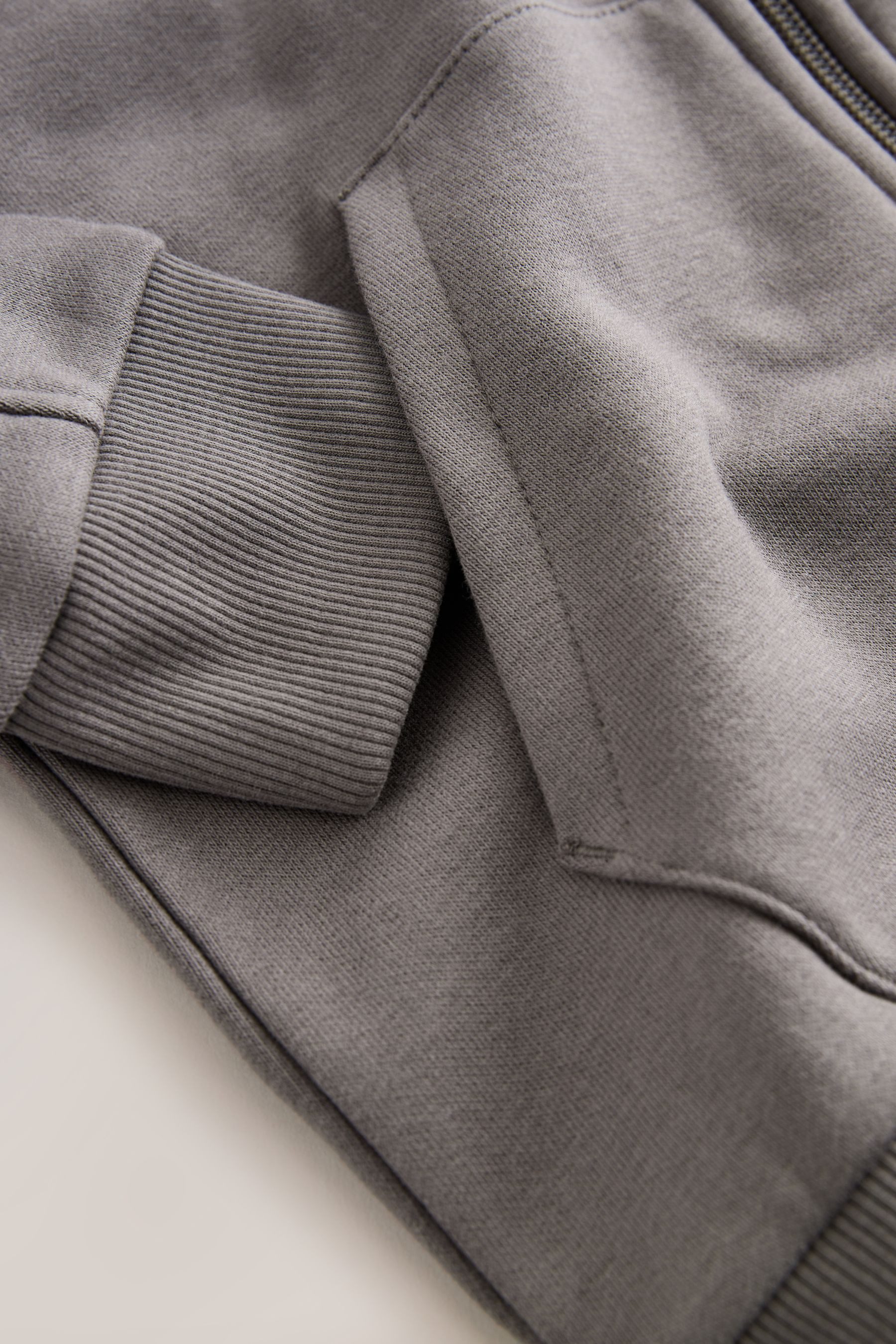 Next Hoodie Einfarbige Kapuzenjacke mit Reißverschluss (1-tlg)