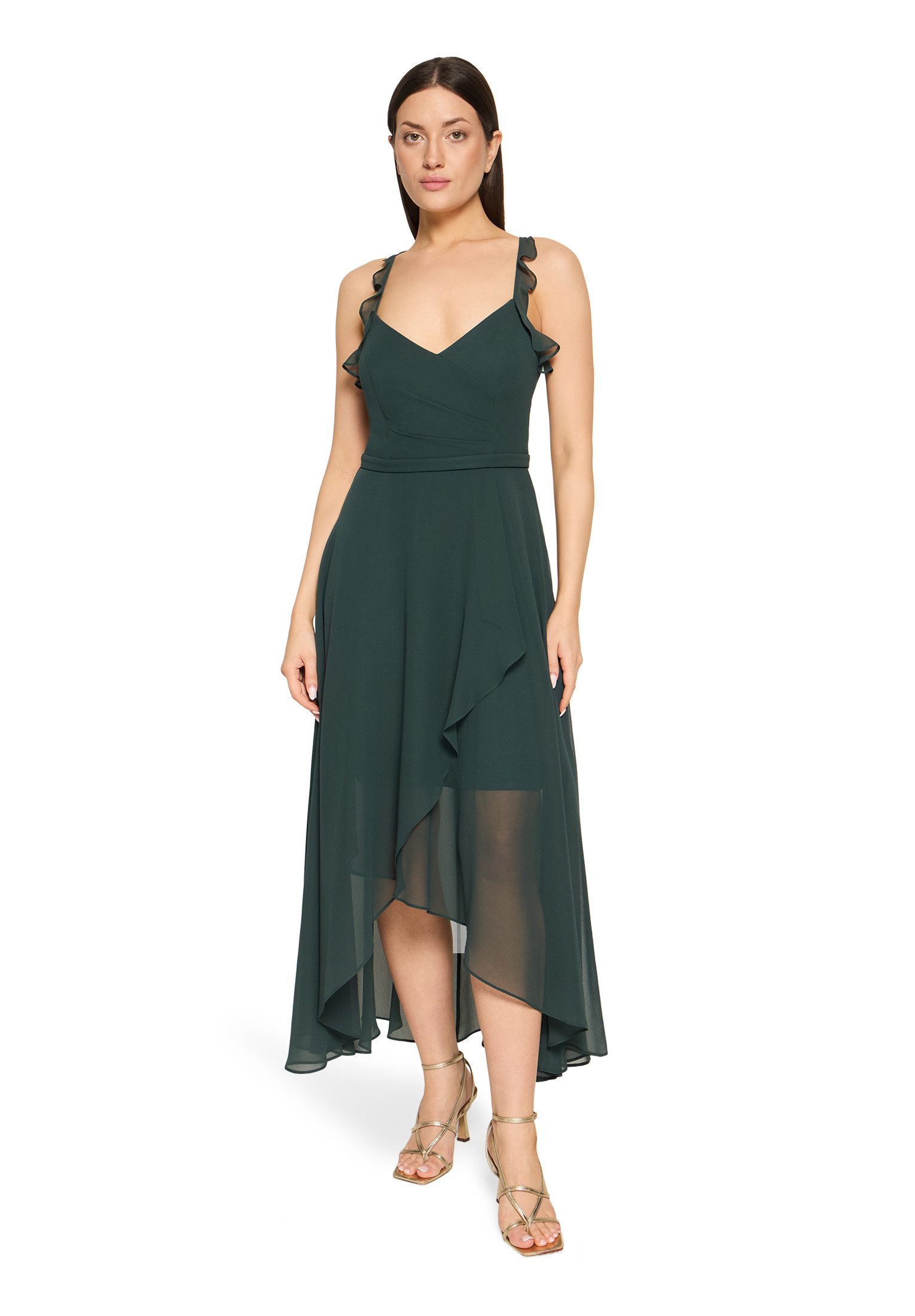 Vera Mont Abendkleid Damen mit Volant Wickel-Design