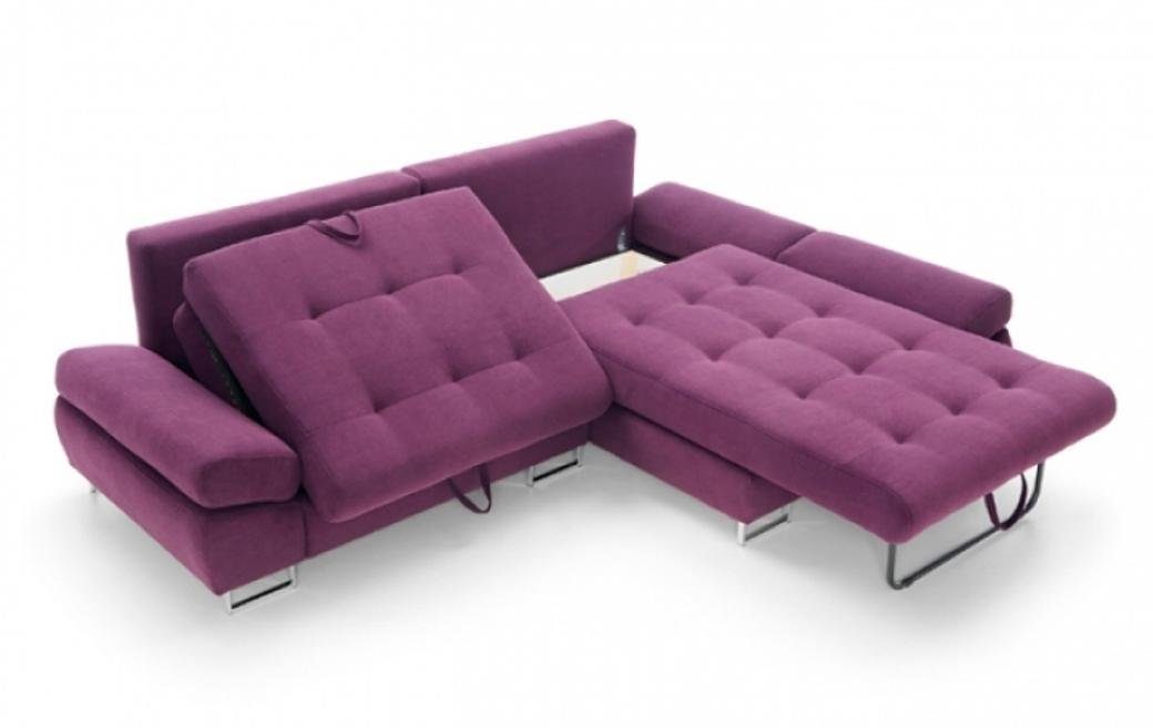 JVmoebel Ecksofa Modern Couch Eckgarnitur 2 L Lila Made Ecksofa Polstersofa Sitz, Europe Sofa Form in Teile