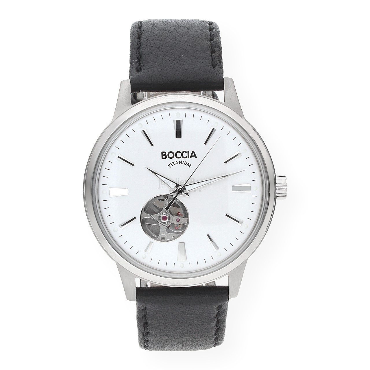 Boccia Automatikuhr Boccia Herrenarmbanduhr Automatik 3613-02 Titan Leder, (1-tlg)
