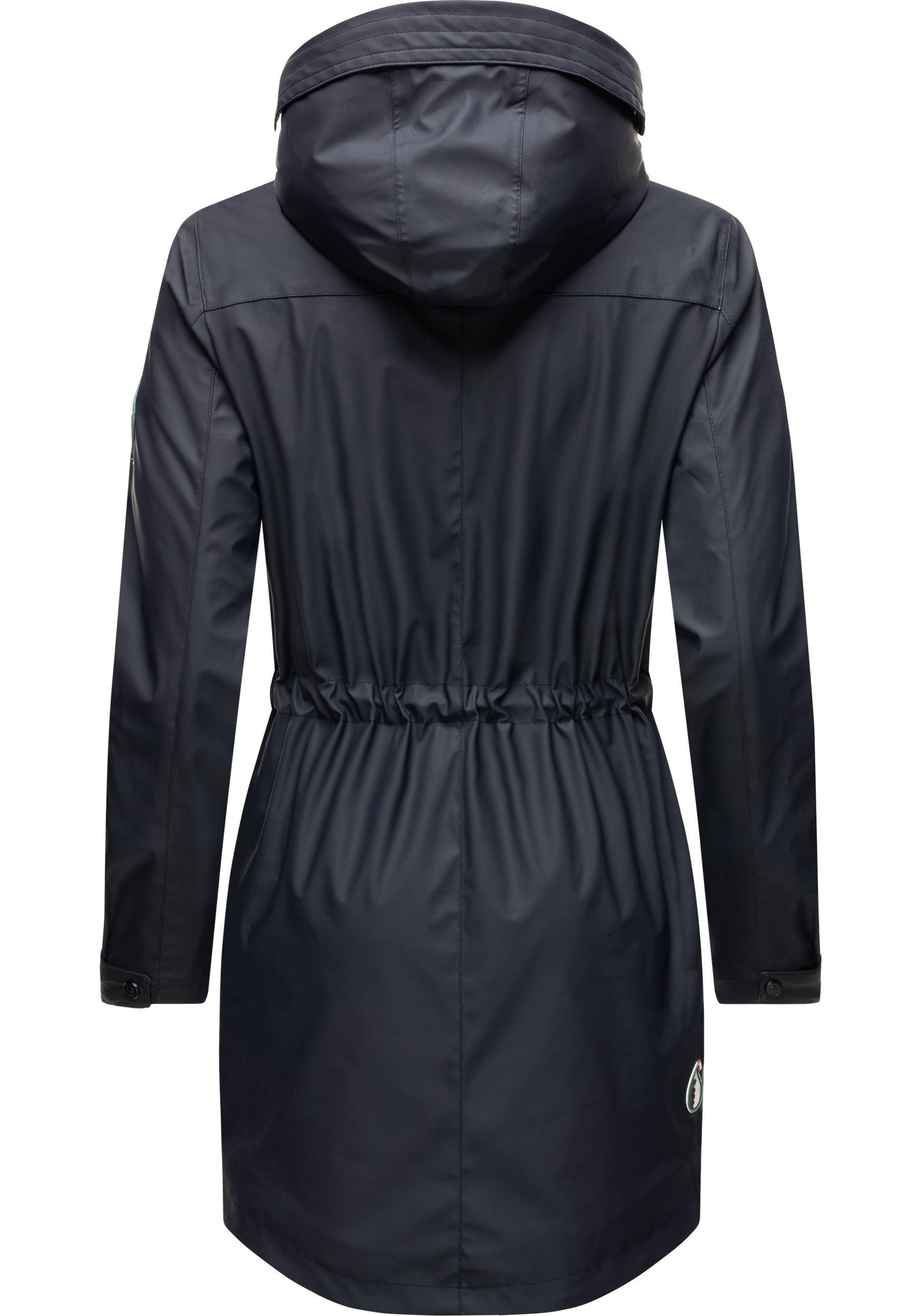 Navahoo Outdoorjacke Deike modischer Damen Outdoor Regenmantel