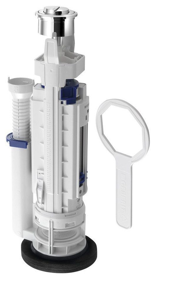 GEBERIT Umsteller Spülventil für 2-Mengen-Spülung, Chrom