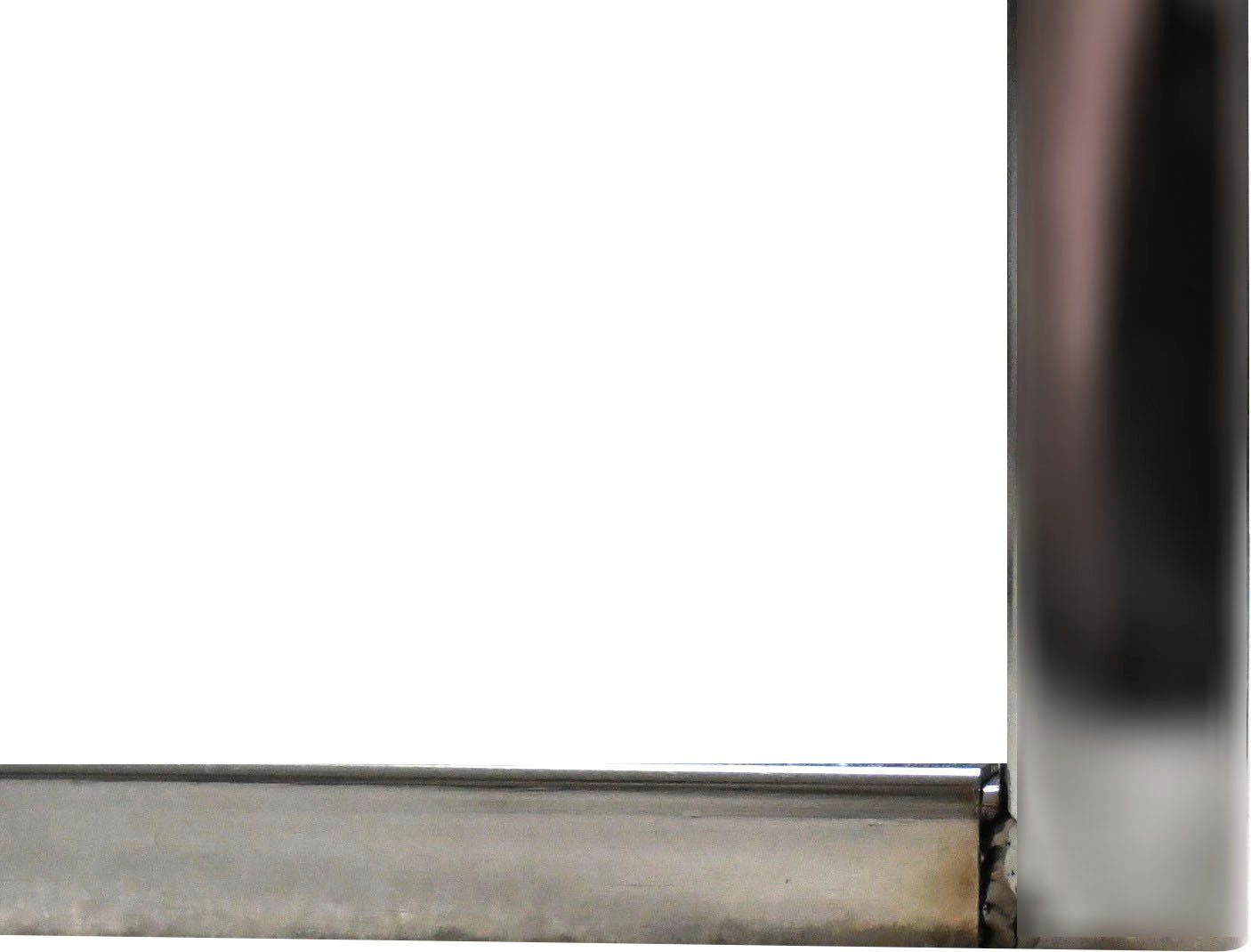 Leonique Couchtisch Paula, Runder Couchtisch, Silber, Chrom, Glasplatte, Gestell, 90x90x40