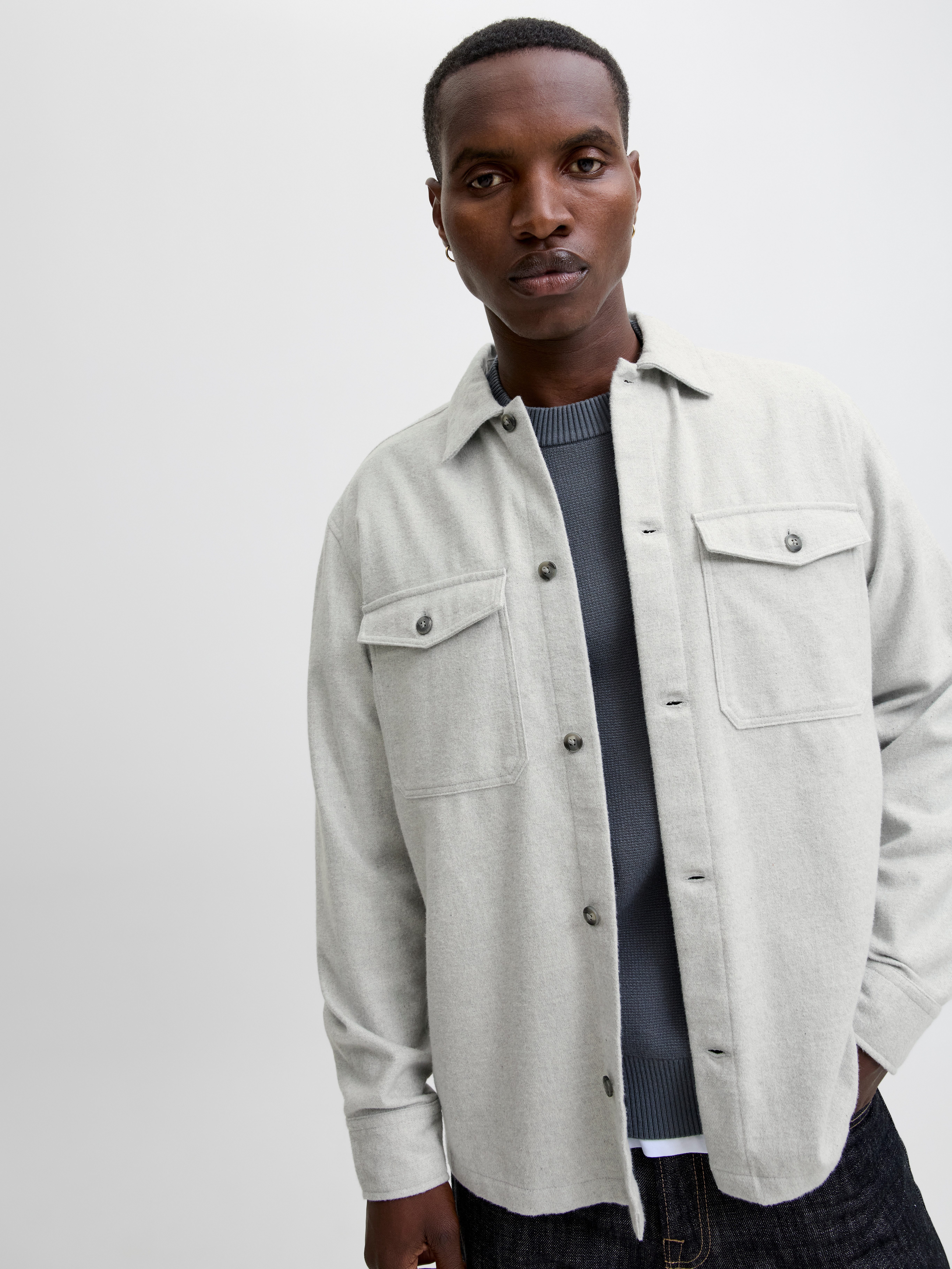 Jack & Jones Langarmhemd JJEPERFECT MELANGE günstig online kaufen