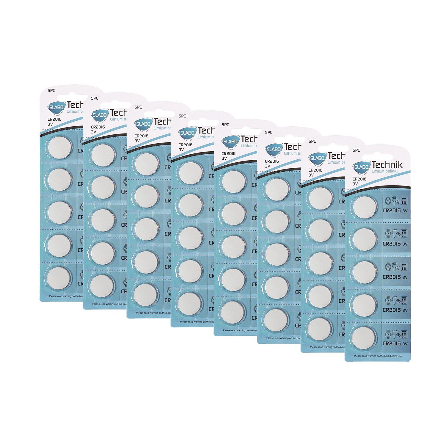 etc. Knopfzellen PREMIUM Lithium CR2016 - Li-Ion - 40er-Pack Taschenrechner für SLABO Knopfzellen 3.0V Taschenlampe, - Armbanduhr, Batterien Batterie