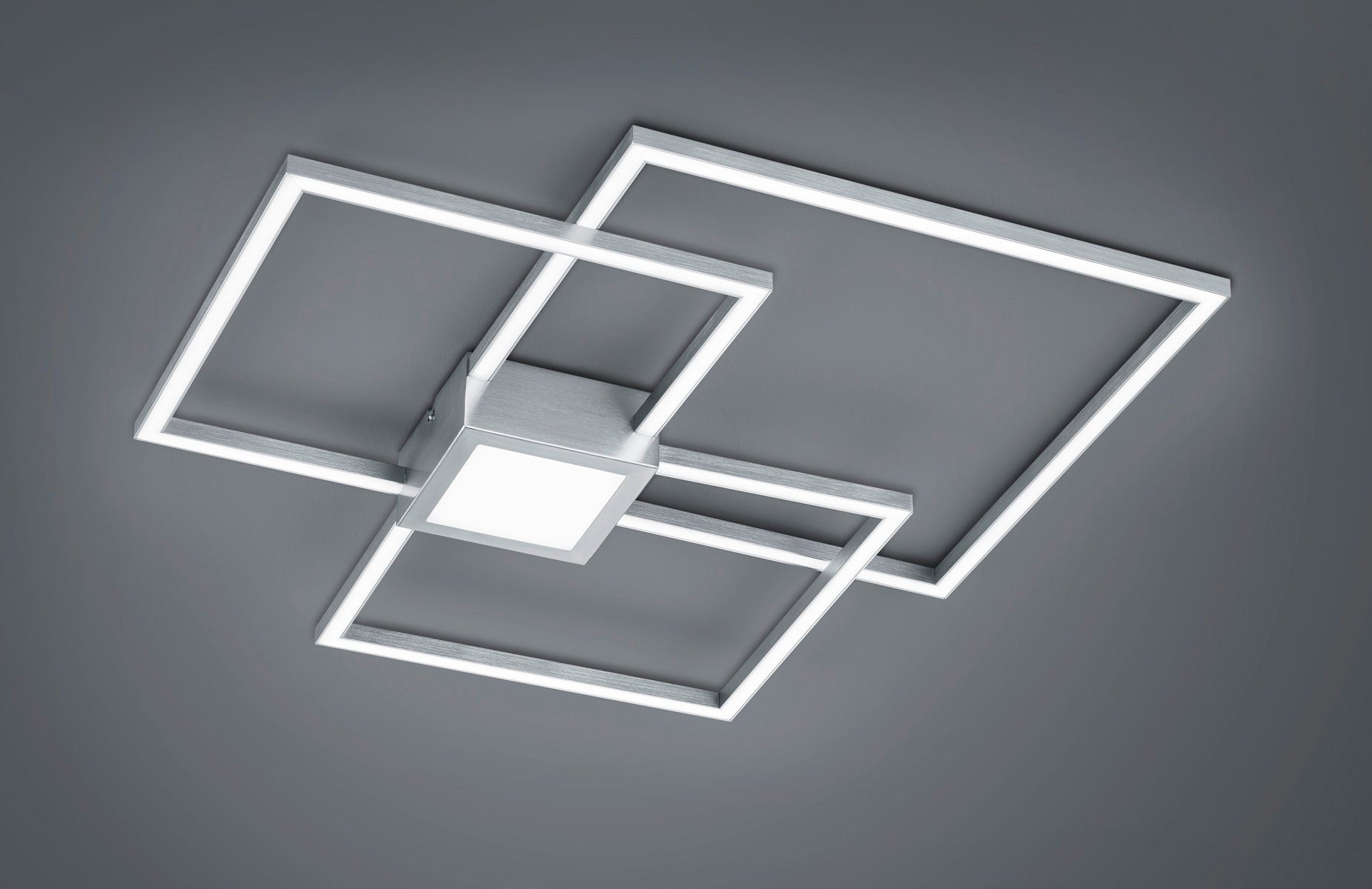 TRIO Leuchten LED Deckenleuchte Hydra, LED fest integriert, Warmweiß, LED Deckenlampe, Switch Dimmer