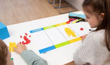 Betzold Lernspielzeug Dienes-Material Zehnersystemsatz mit Rechentafel Dezimalsystem